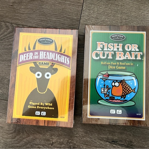 Fish or Cut Bait Dice Game & Deer in the Headlights Game New - Picture 1 of 5